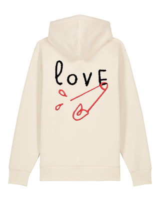 Hoodie à Zip Brodé "Love"