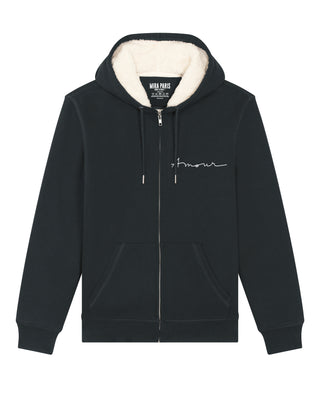 Hoodie Sherpa Brodé "Amour"