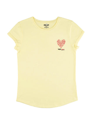 T-shirt Roll Up Brodé "Sweet Heart"