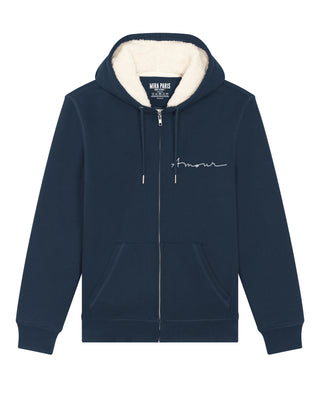 Hoodie Sherpa Brodé "Amour"