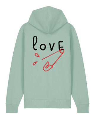 Hoodie à Zip Brodé "Love"