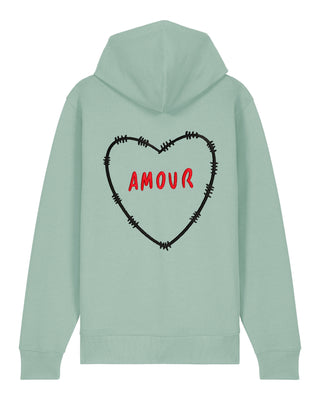 Hoodie à Zip Brodé "Amour"