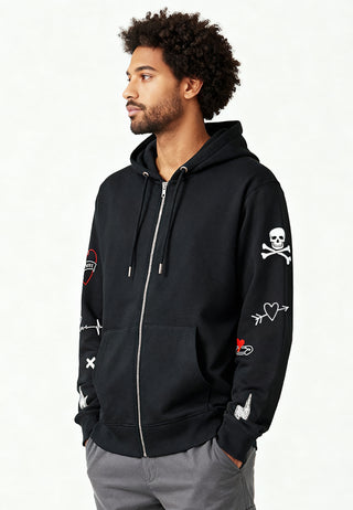 Hoodie à Zip Brodé "Mi Amor"