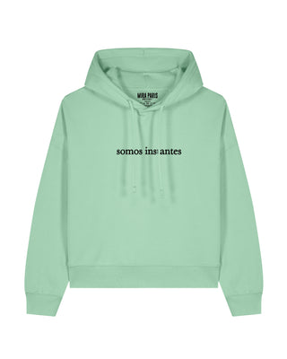 Cropped Hoodie Brodé "Somos Instantes"