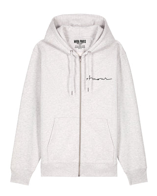 Hoodie à Zip Brodé "Amour"