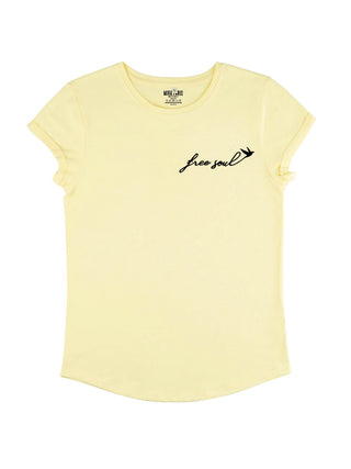 T-shirt Roll Up Brodé "Free Soul"