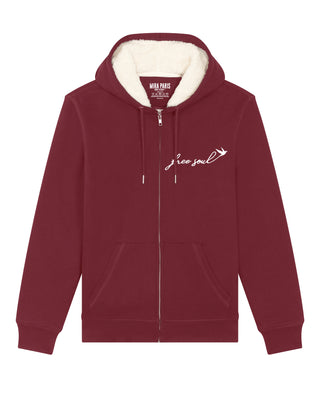 Hoodie Sherpa Brodé "Free Soul"