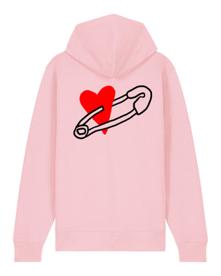 Hoodie à Zip Brodé "Coeur Pins"