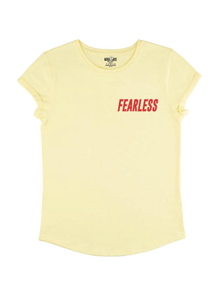 T-shirt Roll Up Brodé "Fearless"