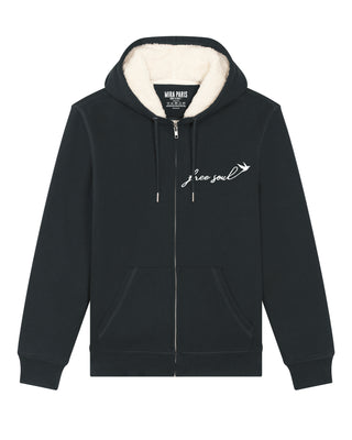 Hoodie Sherpa Brodé "Free Soul"