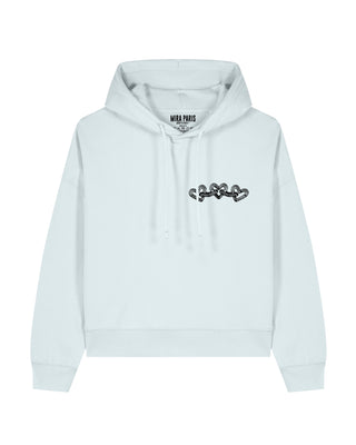 Cropped Hoodie Brodé "Chains"