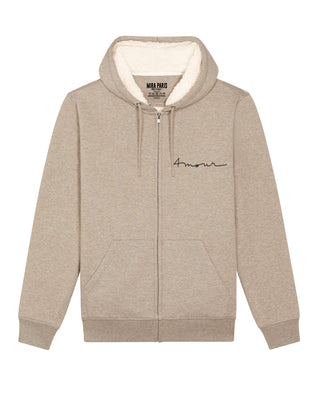 Hoodie Sherpa Brodé "Amour"