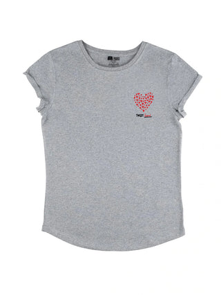 T-shirt Roll Up Brodé "Sweet Heart"