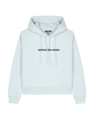 Cropped Hoodie Brodé "Somos Instantes"