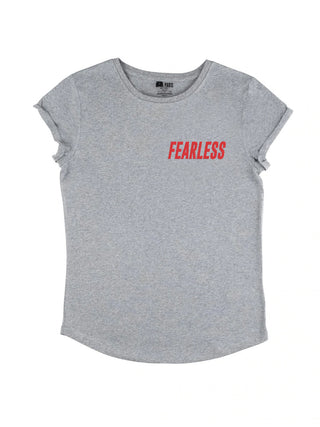 T-shirt Roll Up Brodé "Fearless"