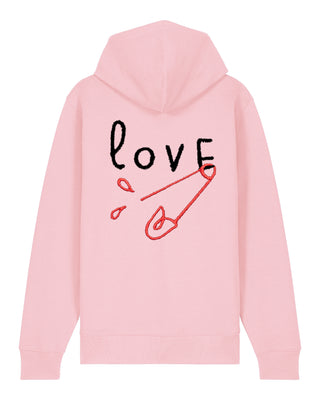 Hoodie à Zip Brodé "Love"