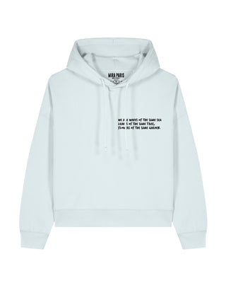 Cropped Hoodie Brodé "Waves"