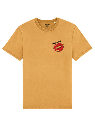 T-shirt Vintage Brodé "French Kiss"