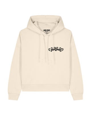 Cropped Hoodie Brodé "Chains"