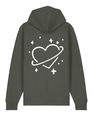 Hoodie à Zip Brodé "Saturn"