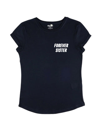 T-shirt Roll Up Brodé "Forever Sister"