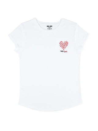 T-shirt Roll Up Brodé "Sweet Heart"