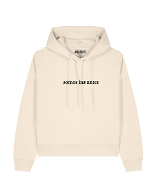 Cropped Hoodie Brodé "Somos Instantes"