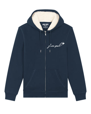 Hoodie Sherpa Brodé "Free Soul"