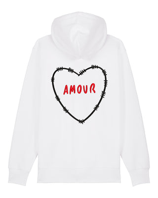 Hoodie à Zip Brodé "Amour"