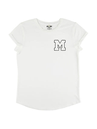 T-shirt Roll Up Brodé "M"