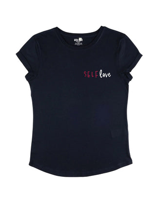 T-shirt Roll Up Brodé "Self Love"