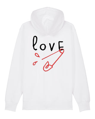 Hoodie à Zip Brodé "Love"