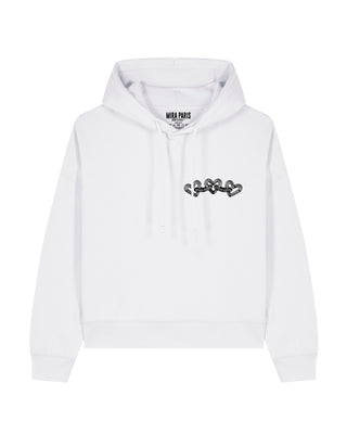 Cropped Hoodie Brodé "Chains"