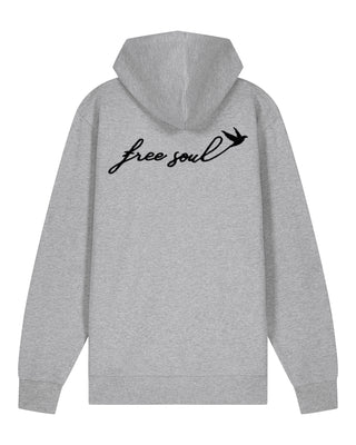 Hoodie à Zip Brodé "Free Soul"