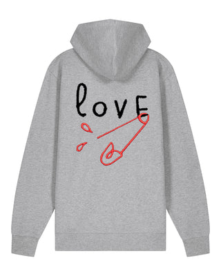 Hoodie à Zip Brodé "Love"