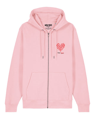 Hoodie à Zip Brodé "Sweet Heart"