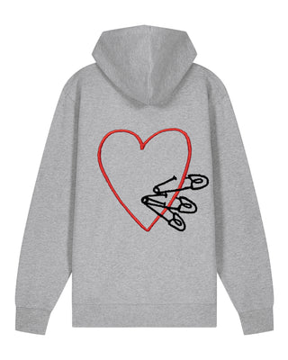 Hoodie à Zip Brodé "Pins"