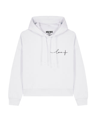 Cropped Hoodie Brodé "Frequency"