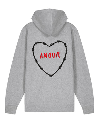 Hoodie à Zip Brodé "Amour"