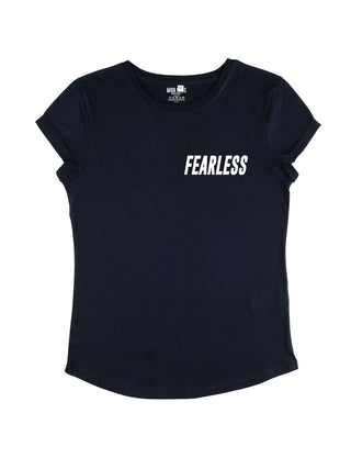 T-shirt Roll Up Brodé "Fearless"