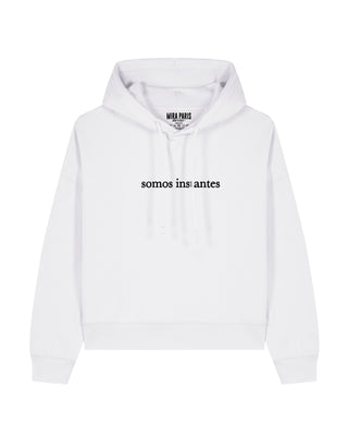 Cropped Hoodie Brodé "Somos Instantes"