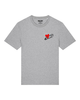 T-shirt Classic Brodé "Coeur Pins"