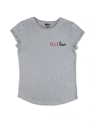 T-shirt Roll Up Brodé "Self Love"