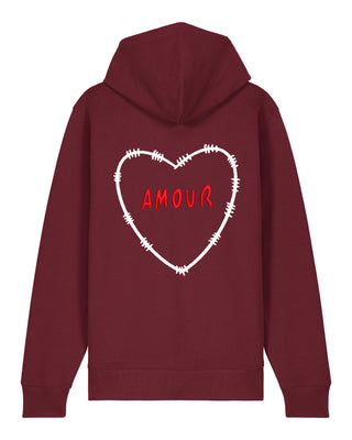 Hoodie à Zip Brodé "Amour"