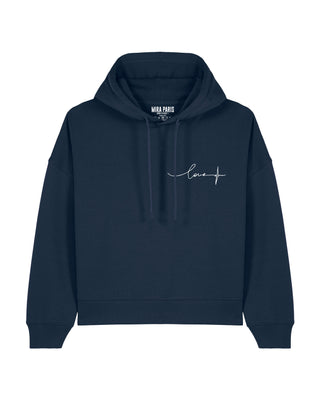 Cropped Hoodie Brodé "Frequency"