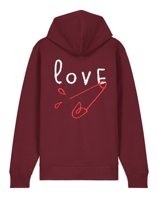 Hoodie à Zip Brodé "Love"