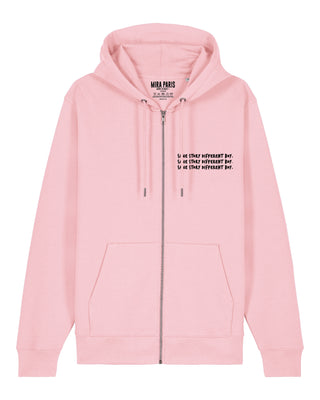 Hoodie à Zip Brodé "Same Story"