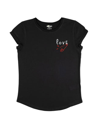 T-shirt Roll Up Brodé "Love"