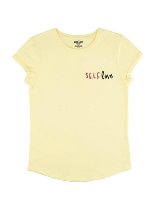 T-shirt Roll Up Brodé "Self Love"