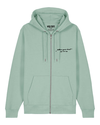 Hoodie à Zip Brodé "Follow Your Heart"